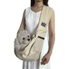 Portable Hands-Free Pet Chest Bag Outdoor Oxford Pet Carrier with Print Pattern Travel Shoulder and Pocket for Cat and Dog