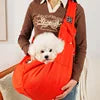 Portable Hands-Free Pet Chest Bag Outdoor Oxford Pet Carrier with Print Pattern Travel Shoulder and Pocket for Cat and Dog