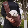 Portable Hands-Free Pet Chest Bag Outdoor Oxford Pet Carrier with Print Pattern Travel Shoulder and Pocket for Cat and Dog