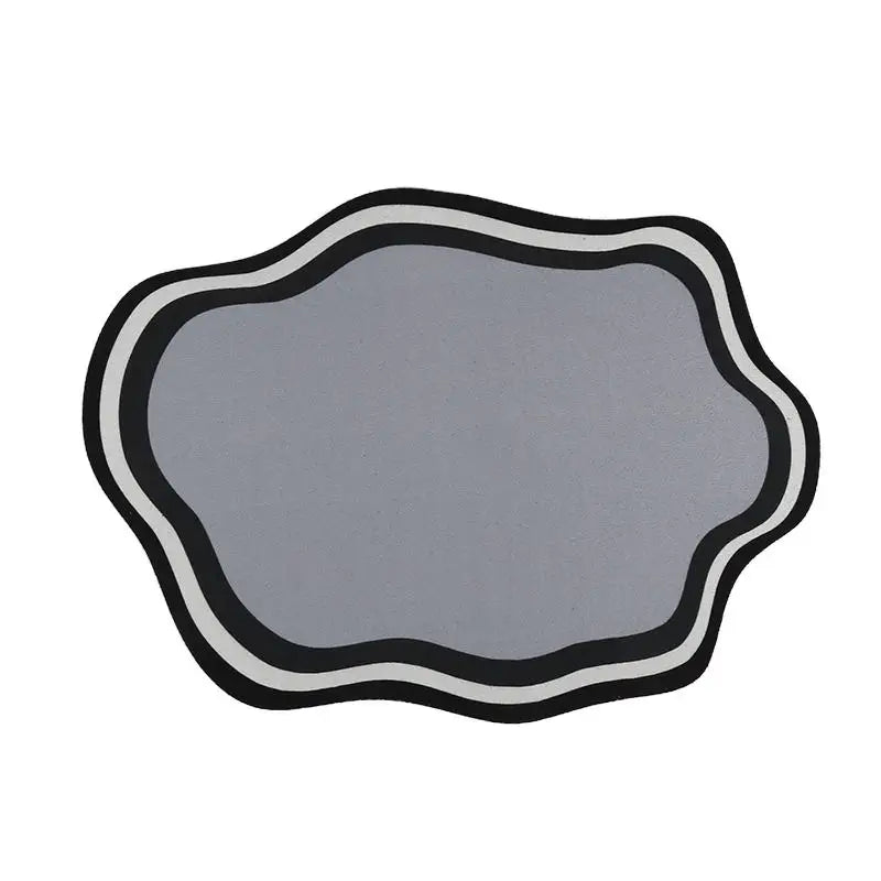 Small Fresh Cloud Style Pet Cat and Dog Diatomaceous Earth Feeding Mat/ Dirt Resistant and Splash Proof Cat and Dog Floor Mat