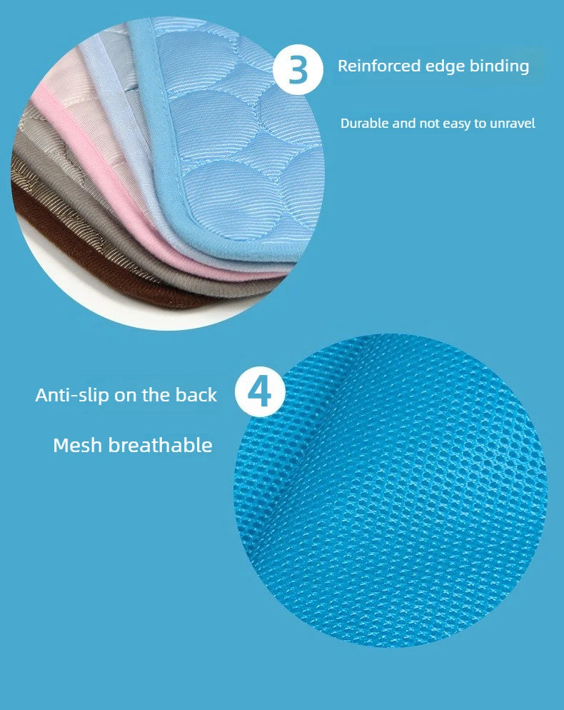 Bestseller Summer Pet Cooling Mat Ice Silk Breathable Soft Comfortable Washable NonSlip Dog Cool Pad for Small Medium Large Pets