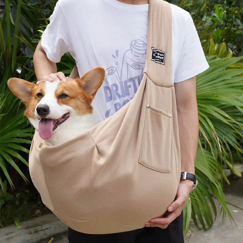 Comfortable Dog Bag Pet Out Crossbody Shoulder Bag Outdoor Travel Portable Cat Puppy Sling Bag Tote Pet Carrying Supplies