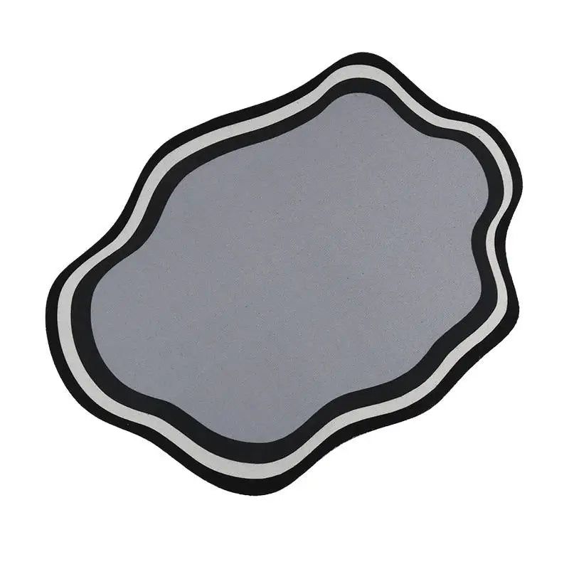 Small Fresh Cloud Style Pet Cat and Dog Diatomaceous Earth Feeding Mat/ Dirt Resistant and Splash Proof Cat and Dog Floor Mat