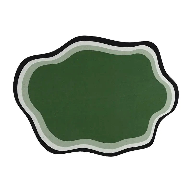 Small Fresh Cloud Style Pet Cat and Dog Diatomaceous Earth Feeding Mat/ Dirt Resistant and Splash Proof Cat and Dog Floor Mat