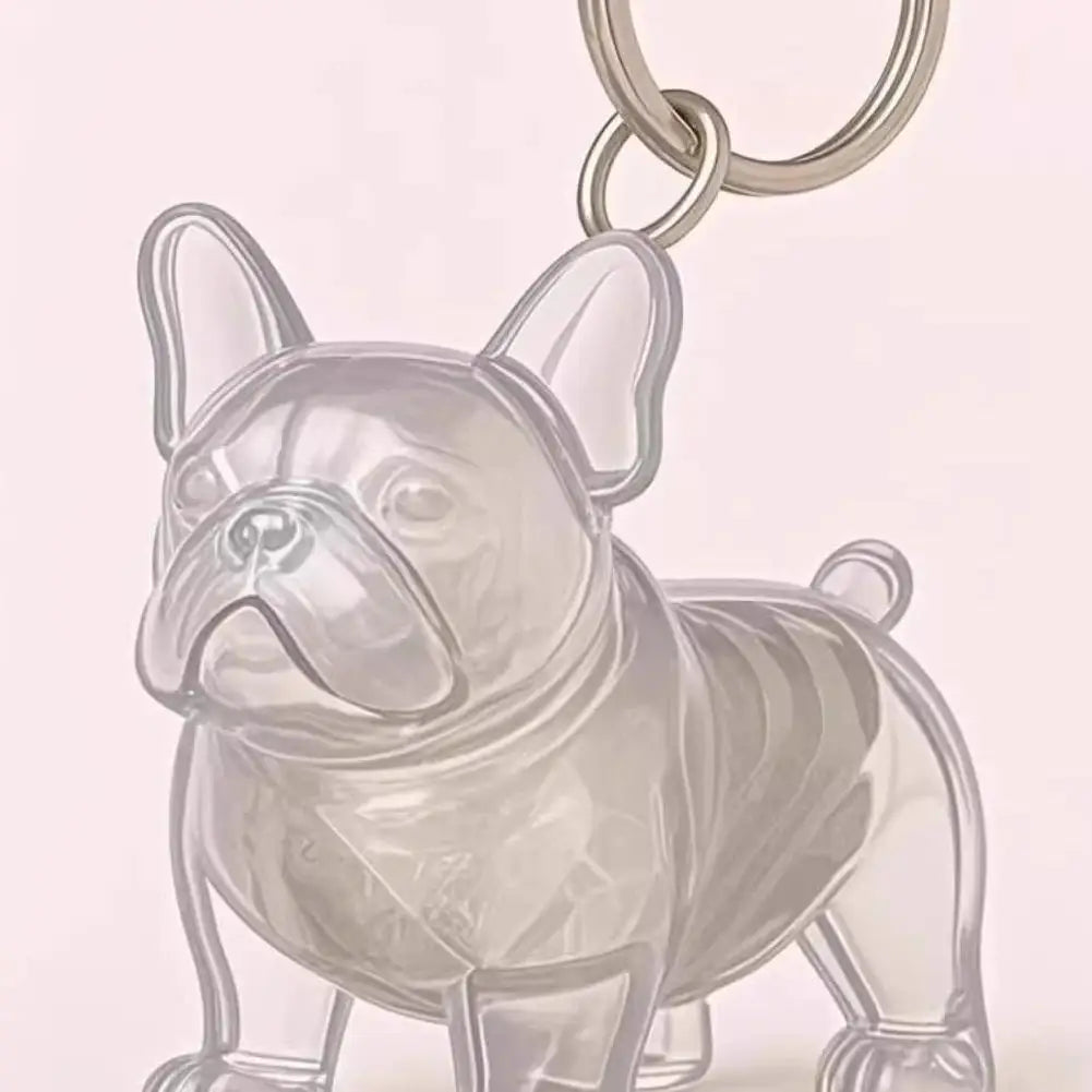 Clear Pet Hair Keychain Cute Dog Fur Keepsake Holder Creative Transparent Pet Hair Memorial Collection Pendant For Dog/Cat