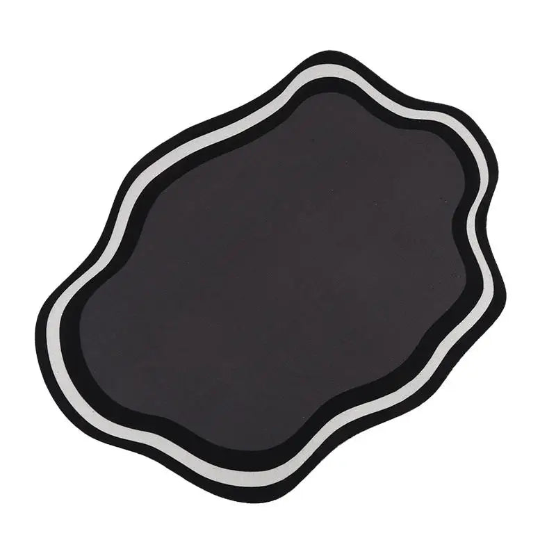 Small Fresh Cloud Style Pet Cat and Dog Diatomaceous Earth Feeding Mat/ Dirt Resistant and Splash Proof Cat and Dog Floor Mat
