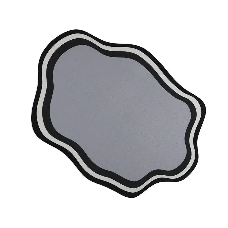 Small Fresh Cloud Style Pet Cat and Dog Diatomaceous Earth Feeding Mat/ Dirt Resistant and Splash Proof Cat and Dog Floor Mat