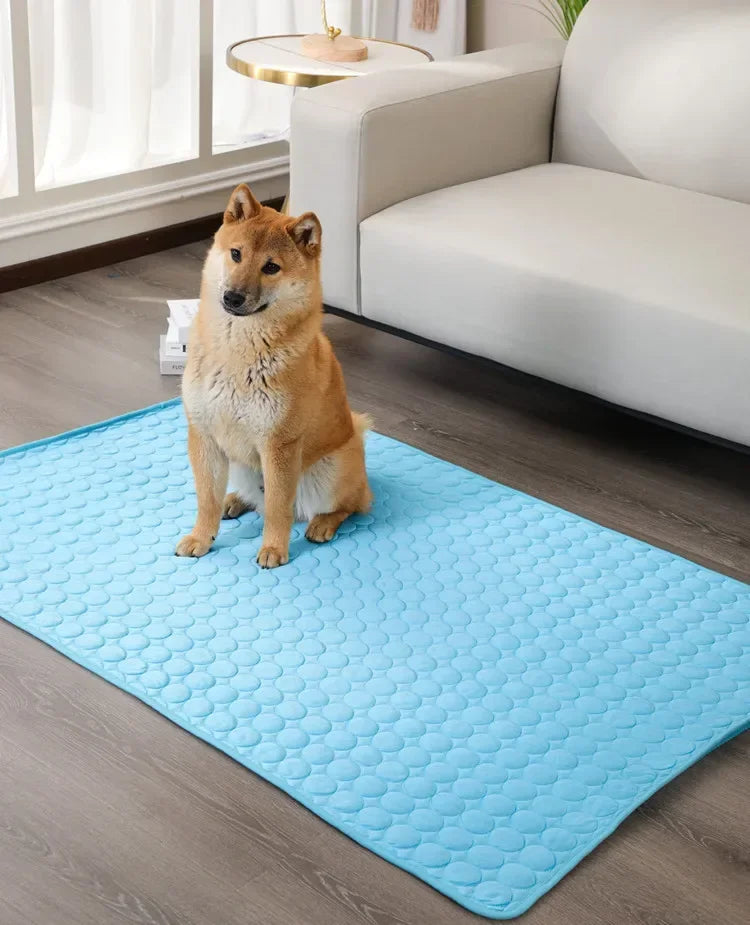 Bestseller Summer Pet Cooling Mat Ice Silk Breathable Soft Comfortable Washable NonSlip Dog Cool Pad for Small Medium Large Pets