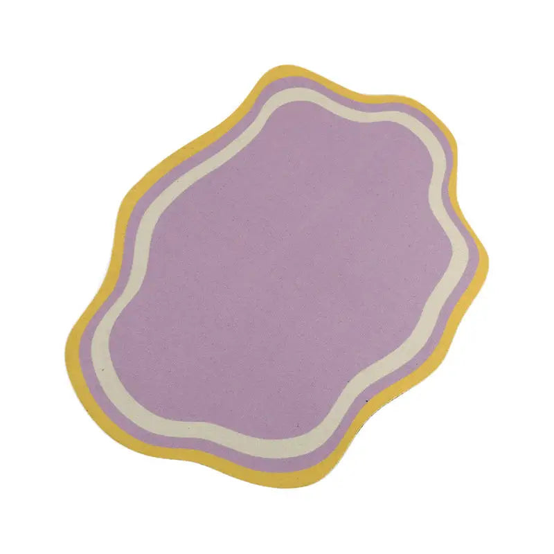 Small Fresh Cloud Style Pet Cat and Dog Diatomaceous Earth Feeding Mat/ Dirt Resistant and Splash Proof Cat and Dog Floor Mat