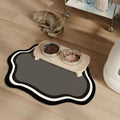 Small Fresh Cloud Style Pet Cat and Dog Diatomaceous Earth Feeding Mat/ Dirt Resistant and Splash Proof Cat and Dog Floor Mat