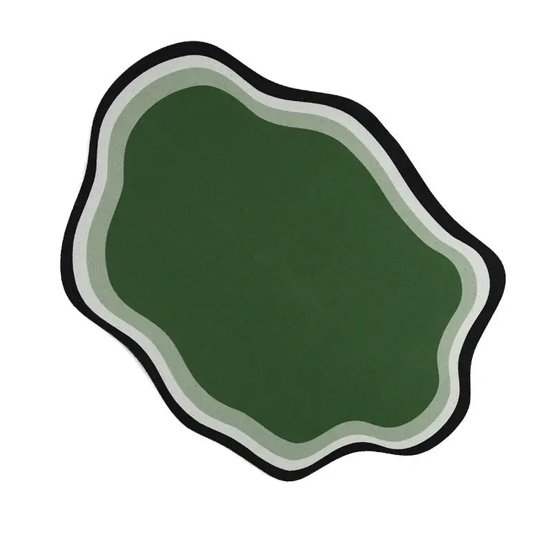 Small Fresh Cloud Style Pet Cat and Dog Diatomaceous Earth Feeding Mat/ Dirt Resistant and Splash Proof Cat and Dog Floor Mat
