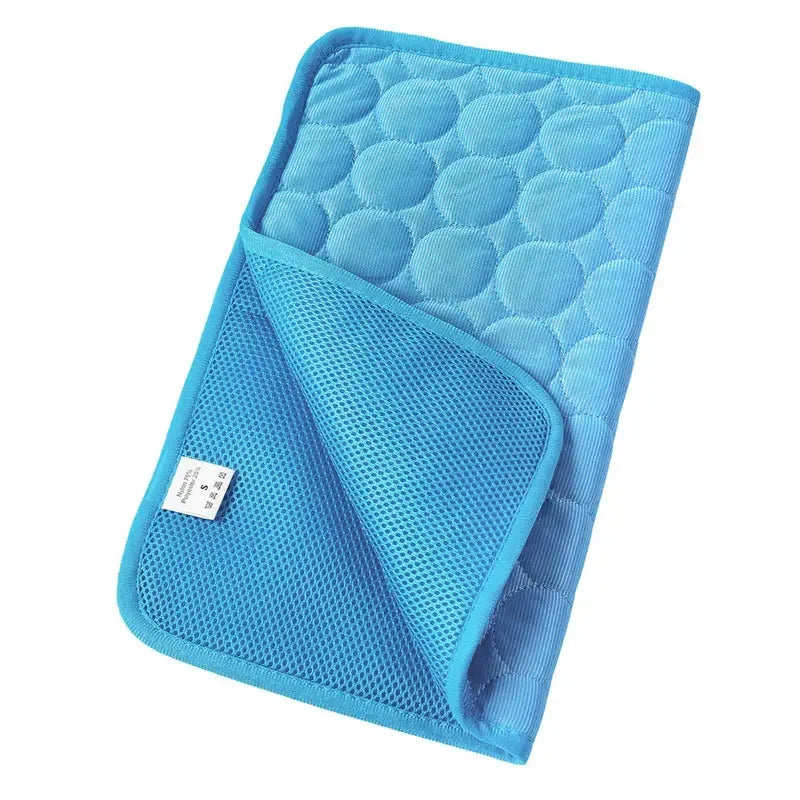 Bestseller Summer Pet Cooling Mat Ice Silk Breathable Soft Comfortable Washable NonSlip Dog Cool Pad for Small Medium Large Pets