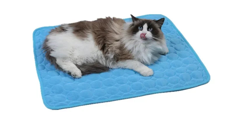Bestseller Summer Pet Cooling Mat Ice Silk Breathable Soft Comfortable Washable NonSlip Dog Cool Pad for Small Medium Large Pets
