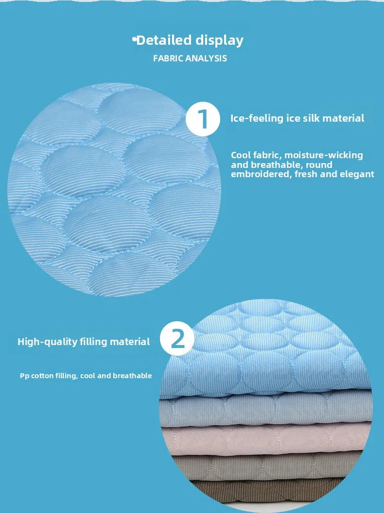 Bestseller Summer Pet Cooling Mat Ice Silk Breathable Soft Comfortable Washable NonSlip Dog Cool Pad for Small Medium Large Pets