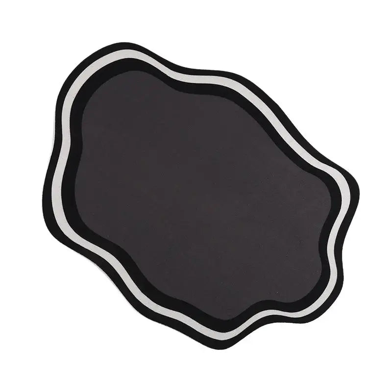 Small Fresh Cloud Style Pet Cat and Dog Diatomaceous Earth Feeding Mat/ Dirt Resistant and Splash Proof Cat and Dog Floor Mat