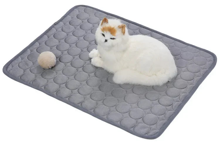 Bestseller Summer Pet Cooling Mat Ice Silk Breathable Soft Comfortable Washable NonSlip Dog Cool Pad for Small Medium Large Pets